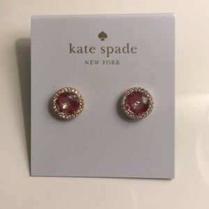 BRAND NEW Kate Spade pink diamond studs